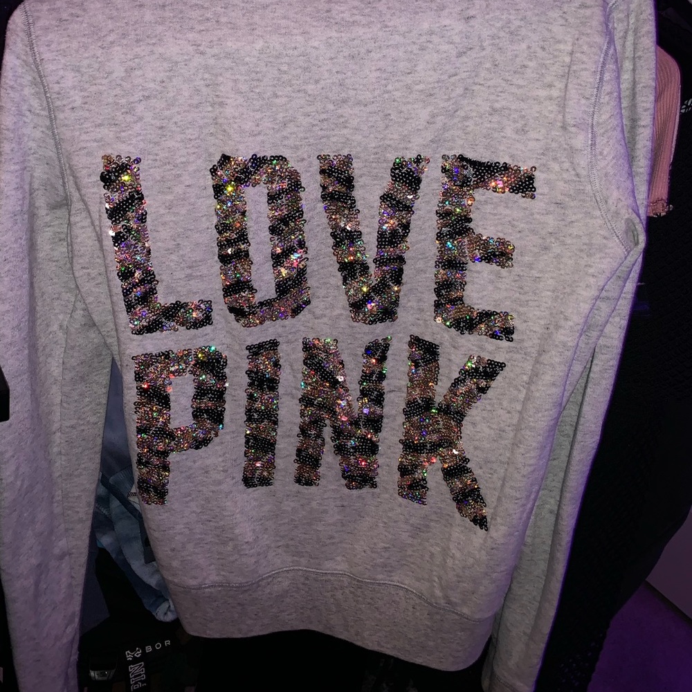 Vs pink zebra sweater